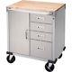 4 Drawer Rolling Storage Cabinet Ultrahd Key Lock Stainless Steel Wheel Tool Box
