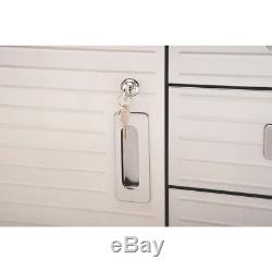 4 Drawer Rolling Storage Cabinet UltraHD Key Lock Stainless Steel Wheel Tool Box