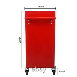 4 Drawer Rolling Tool Box Cart Tool Chest Tools Storage Cabinet with 4 Wheel Red