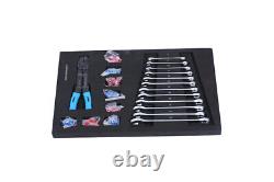 4-Drawer Rolling Tool Box Cart Tool Storage Cabinet Tool Chest with Tool Set Blue