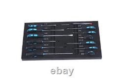 4-Drawer Rolling Tool Box Cart Tool Storage Cabinet Tool Chest with Tool Set Blue