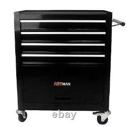 4-Drawer Rolling Tool Box Metal Storage Cabinet Tool Chest with Wheels