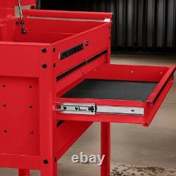 4 Drawer Rolling Tool Cart 30 in Tech Cart Tool Storage Organizer Chest Cabinet