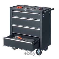 4-Drawer Rolling Tool Cart Tool Storage Cabinet Tool Organizer Box for Garage US