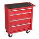 4-drawer Rolling Tool Cart Tool Storage Cabinet Tool Organizer Box With Handle
