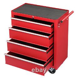 4-Drawer Rolling Tool Cart Tool Storage Cabinet Tool Organizer Box with Handle