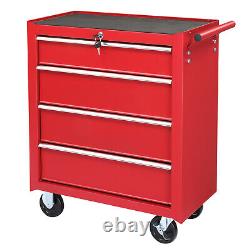 4-Drawer Rolling Tool Cart Tool Storage Cabinet Tool Organizer Box with Handle