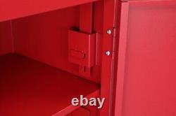 4-Drawer Rolling Tool Chest Storage Cabinet with Wheels & Adjustable Shelf Red