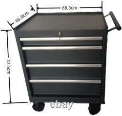 4-Drawer Rolling Tool Chest, Tool Storage Cabinet withDrawers, 4 Wheels Black