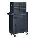 4-drawer Rolling Tool Chest With Wheels 2-in-1 Organizer Storage Cabinet Tool Box