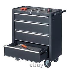 4-Drawer Rolling Tool Chest with Lock & Key, Tool Storage Cabinet with Wheels US