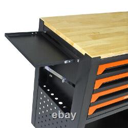 4 Drawers Rolling Tool Box Cart Tool Chest Tool Storage Cabinet with 4 Wheels
