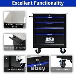 4 Drawers Rolling Tool Box Cart Tool Storage Cabinet Steel Lockable Tool Chest