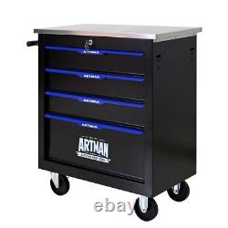 4 Drawers Rolling Tool Box Cart Tool Storage Cabinet Steel Lockable Tool Chest