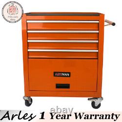 4 Drawers Rolling Tool Box Cart Tool Storage Cabinet Steel Tool Chest with Wheels