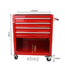 4 Drawers Rolling Tool Box Cart Tool Storage Cabinet Steel Tool Chest with Wheels