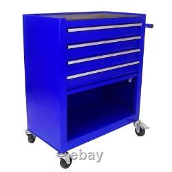 4 Drawers Rolling Tool Box Cart Tool Storage Cabinet Steel Tool Chest with Wheels