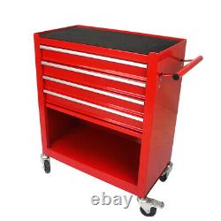 4 Drawers Rolling Tool Box Cart Tool Storage Cabinet Steel Tool Chest with Wheels