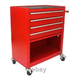 4 Drawers Rolling Tool Box Cart Tool Storage Cabinet Steel Tool Chest with Wheels