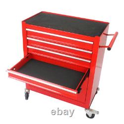 4 Drawers Rolling Tool Box Cart Tool Storage Cabinet Steel Tool Chest with Wheels