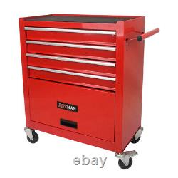 4 Drawers Rolling Tool Box Cart Tool Storage Cabinet Steel Tool Chest with Wheels