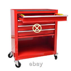 4 Drawers Rolling Tool Box Cart Tool Storage Cabinet Steel Tool Chest with Wheels