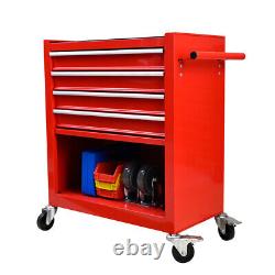 4 Drawers Rolling Tool Box Cart Tool Storage Cabinet Steel Tool Chest with Wheels