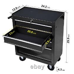 4 Drawers Rolling Tool Cart Chest Tool Garage Storage Cabinet Tool Box with Wheels