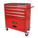 4 Drawers Rolling Tool Chest Mobile Workbench Storage Cabinet With Wheels 26h