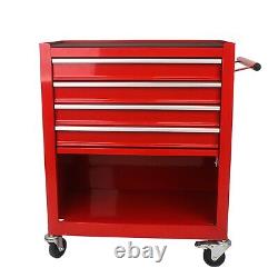 4 Drawers Tool Box Cart Storage Cabinet Rolling Garage Tool Chest with Wheels