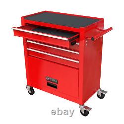 4-Drawers Tool Box Cart Tool Storage Cabinet Rolling Tool Chest With Tool Set