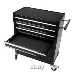 4 Drawers Tool Box Cart Tool Storage Cabinet Rolling Tool Chest with Wheels US