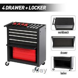 4 Drawers Tool Cart on Wheel Rolling Tool Chest Tool Storage for Garage Workshop