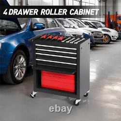 4 Drawers Tool Cart on Wheel Rolling Tool Chest Tool Storage for Garage Workshop