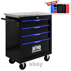 4 Drawers Tool Cart on Wheel Rolling Tool Chest Tool Storage for Garage Workshop