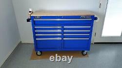 46 9-Drawer Rolling Tool Cart Tool Storage Cabinet Organizer With Solid Wood Top