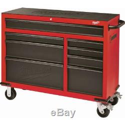 46 in. Tool Chest Rolling Cabinet Set 16-Drawer Wheel Locks Steel Red Milwaukee