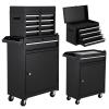 5-drawer Metal Rolling Tool Box Cart Detachable Tool Chest With Adjustable Shelf