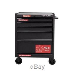 5-Drawer Rolling Cabinet Tool Chest Storage 27 Inch by Husky Textured Black