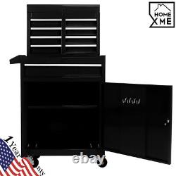 5-Drawer Rolling Tool Box Cart Detachable Tool Chest with 1 Adjustable Shelf