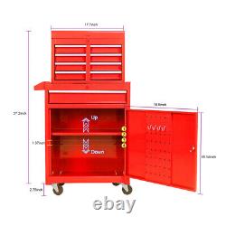 5-Drawer Rolling Tool Box Cart Detachable Tool Chest with 1 Adjustable Shelf