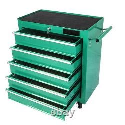 5 Drawer Rolling Tool Cart Chest Garage Tool Storage Cabinet Tool Box with Wheels