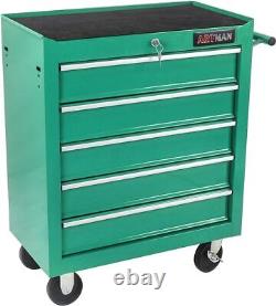5-Drawer Rolling Tool Cart, Lockable Tool Storage Organizer, Tool Chest Cabinet