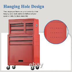 5-Drawer Rolling Tool Cart Storage Large Capacity Toolbox For Garage Workshop