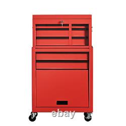 5-Drawer Rolling Tool Cart Storage Large Capacity Toolbox For Garage Workshop