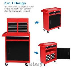 5-Drawer Rolling Tool Chest Box Storage Cabinet Organizer on Wheels for Garage