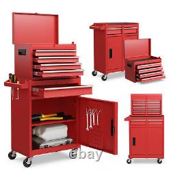 5-Drawer Rolling Tool Chest Cabinet Metal Tool Storage Box Lockable with Wheels