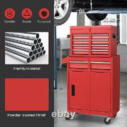 5-Drawer Rolling Tool Chest Cabinet Metal Tool Storage Box Lockable with Wheels