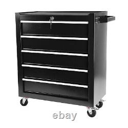 5-Drawer Rolling Tool Chest Cabinet with Wheels, Storage Organizer for Garage