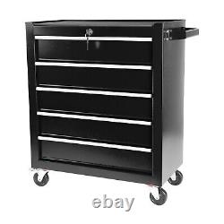 5-Drawer Rolling Tool Chest Cabinet with Wheels, Storage Organizer for Garage